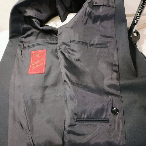 EUC: Principles For Men Sze 42R (see description) Navy Blue Vintage Blazer - Picture 3 of 7